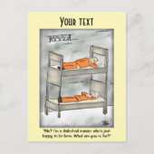 Diabolicale, blassgelbe Postkarte (Vorderseite)