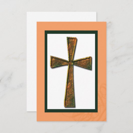 Diaconate Ordination Herzlichen Glückwunsch Cross Dankeskarte (Vorne/Hinten)