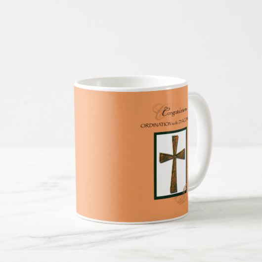 Diaconate Ordination Herzlichen Glückwunsch Cross Kaffeetasse (VorderseiteRechts)