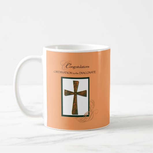 Diaconate Ordination Herzlichen Glückwunsch Cross Kaffeetasse (Links)