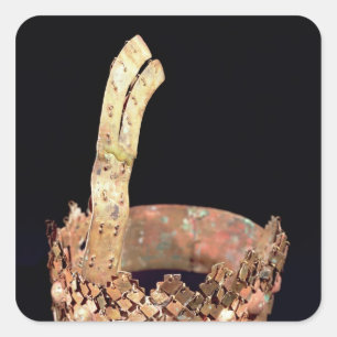 Diadem, Chimu Quadratischer Aufkleber