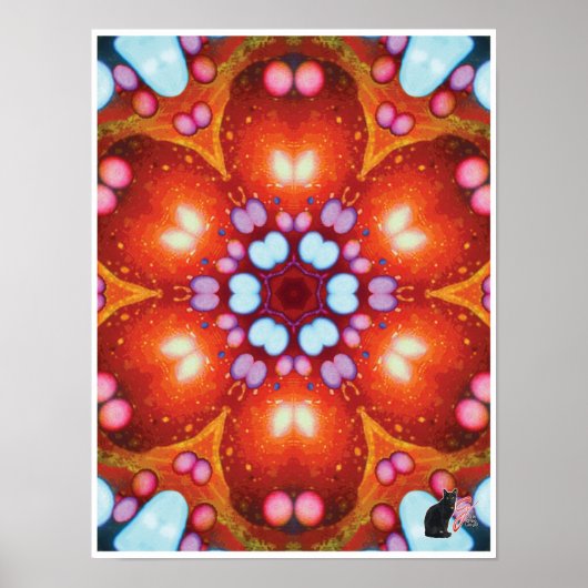 Diadem Kinetic Collage Kaleidoscope Poster (Vorne)