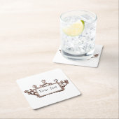 “Diadem” Rechteckiger Pappuntersetzer (Vor Ort)