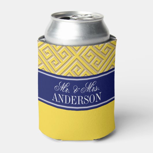 Diag Griechisch Key Gold CB Dosenkühler (Kanne Vorderseite)