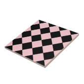 Diag kariertes großes - Schwarzes und Rosa Fliese (Seite)