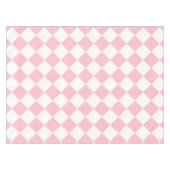 Diag kariertes großes - Weiß und Rosa Tischdecke (Vorderseite (Horizontal))