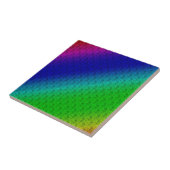 Diag Rainbow Gradient Blumenmuster Blau Grün Fliese (Seite)