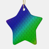 Diag Rainbow Gradient Blumenmuster Blau Grün Keramikornament (Links)
