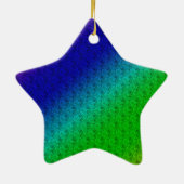 Diag Rainbow Gradient Blumenmuster Blau Grün Keramikornament (Hinten)