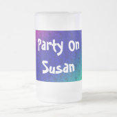 Diag Rainbow Gradient Blumenmuster Blau Grün Mattglas Bierglas (Mittel)