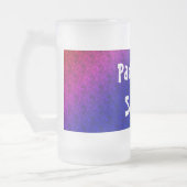 Diag Rainbow Gradient Blumenmuster Blau Grün Mattglas Bierglas (Links)