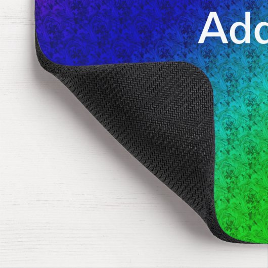 Diag Rainbow Gradient Blumenmuster Blau Grün Mousepad (Ecke)