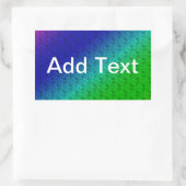 Diag Rainbow Gradient Blumenmuster Blau Grün Rechteckiger Aufkleber (Tasche)