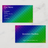 Diag Rainbow Gradient Blumenmuster Blau Grün Visitenkarte (Vorne/Hinten)