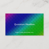 Diag Rainbow Gradient Blumenmuster Blau Grün Visitenkarte (Rückseite)