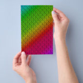 Diag Rainbow Gradient Blumenmuster Rot Grün Flyer (Handgriff)