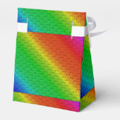 Diag Rainbow Gradient Blumenmuster Rot Grün Geschenkschachtel (Rückseite)