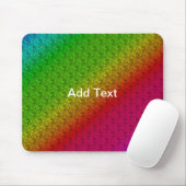 Diag Rainbow Gradient Blumenmuster Rot Grün Mousepad (Mit Mouse)