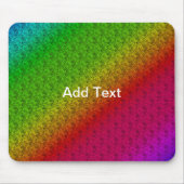 Diag Rainbow Gradient Blumenmuster Rot Grün Mousepad (Vorne)
