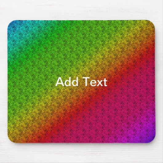 Diag Rainbow Gradient Blumenmuster Rot Grün Mousepad (Vorne)
