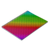 Diag Rainbow Gradient Blumenmuster Rot Grün Notizblock (Linke Seite)