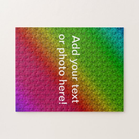 Diag Rainbow Gradient Blumenmuster Rot Grün Puzzle (Horizontal)