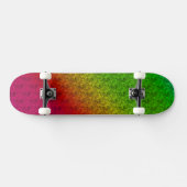 Diag Rainbow Gradient Blumenmuster Rot Grün Skateboard (Horizontal)