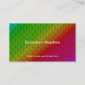 Diag Rainbow Gradient Blumenmuster Rot Grün Visitenkarte (Rückseite)