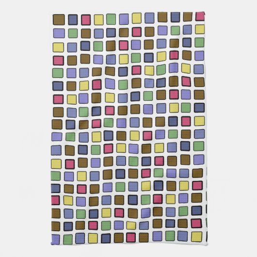 DIAG SQUARES gemischt Handtuch (Vertikal)