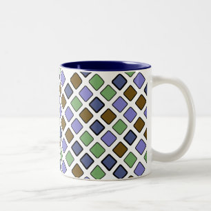 DIAG SQUARES plus blaue Zwei-Tone-Tasse Zweifarbige Tasse