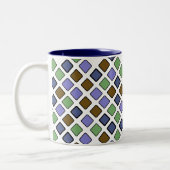 DIAG SQUARES plus blaue Zwei-Tone-Tasse Zweifarbige Tasse (Links)