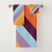 Diagnal Retro Rainbow Badhandtuch Set (Insitu)