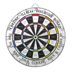 Diagnose chronischer Krankheiten Dartboard Dartscheibe
