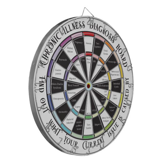 Diagnose chronischer Krankheiten Dartboard Dartscheibe (Vorderseite Links)