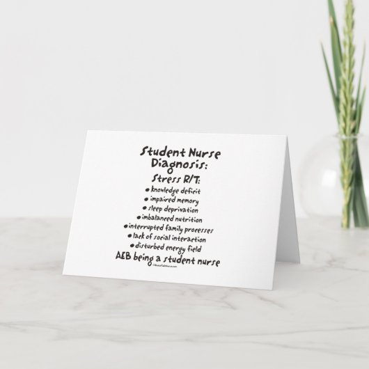 Diagnose der Krankenschwester: Stress Karte (Vorderseite)