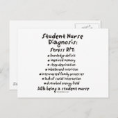 Diagnose der Krankenschwester: Stress Postkarte (Vorne/Hinten)