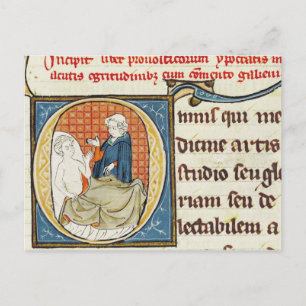 Diagnose eines Patienten durch einen Arzt Postkarte