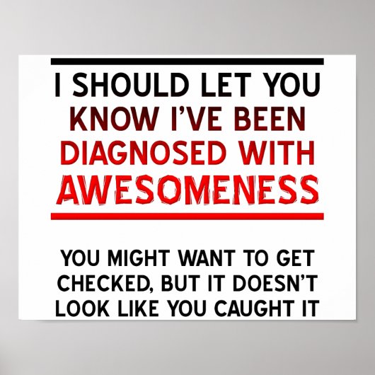 Diagnose mit Awesomeness Poster (Vorne)