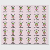 Diagnosed Slay-DHD Frog Ballerina ADHD Geschenkpapier (Flach)