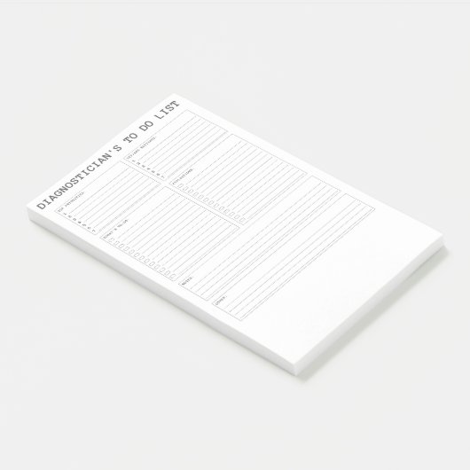 Diagnostiker zum Aufklebern Post-it Klebezettel (angewinkelt)