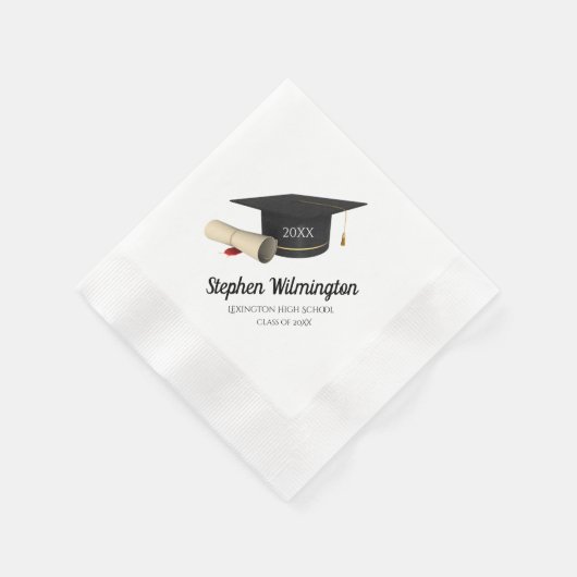 Diagonal Abschluss Napkins-Klasse 2025 Serviette (Ecke)