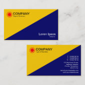 Diagonal - Amber und Tiefe Marine Visitenkarte (Vorne/Hinten)