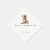 Diagonal bejubelt meine Menschen, Haustiere Hochze Serviette (Ecke)