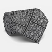 Diagonal Black and White Bandana Design Krawatte (Gerollt)