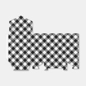 Diagonal Black and White Gingham Kariert Gevor Box Geschenkschachtel (Ungefaltet)