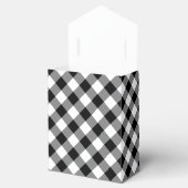 Diagonal Black and White Gingham Kariert Gevor Box Geschenkschachtel (Geöffnet)