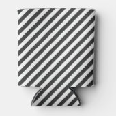 Diagonal black and white stripes  pattern dosenkühler (Vorderseite)