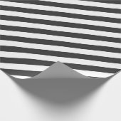 Diagonal black and white stripes  pattern geschenkpapier (Ecke)