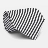 Diagonal black and white stripes  pattern krawatte (Gerollt)