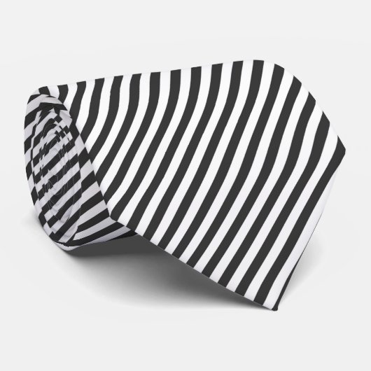 Diagonal black and white stripes  pattern krawatte (Gerollt)
